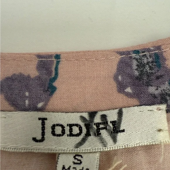 Jodifl Boho Paisley Print Lace Up Neck Maxi Dress Size S NWT - Picture 7 of 10